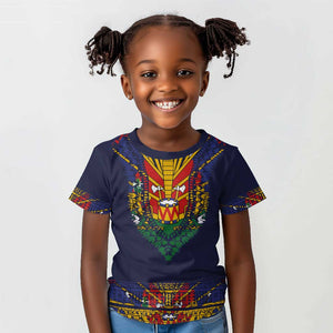 Haiti Flag Kid T shirt Traditional Dashiki Black Color