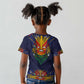 Haiti Flag Kid T shirt Traditional Dashiki Black Color