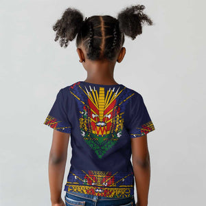 Haiti Flag Kid T shirt Traditional Dashiki Black Color