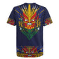 Haiti Flag Rugby Jersey Traditional Dashiki Black Color