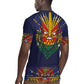 Haiti Flag Rugby Jersey Traditional Dashiki Black Color