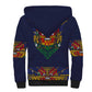 Haiti Flag Sherpa Hoodie Traditional Dashiki Black Color