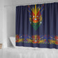 Haiti Flag Shower Curtain Traditional Dashiki Black Color
