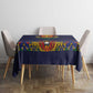 Haiti Flag Tablecloth Traditional Dashiki Black Color