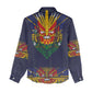 Haiti Flag Women Casual Shirt Traditional Dashiki Black Color