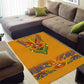 Haiti Flag Area Rug Traditional Dashiki Yellow Color