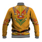 Haiti Flag Baseball Jacket Traditional Dashiki Yellow Color