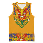 Haiti Flag Basketball Jersey Traditional Dashiki Yellow Color - African Pride