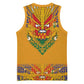 Haiti Flag Basketball Jersey Traditional Dashiki Yellow Color - African Pride
