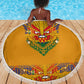 Haiti Flag Beach Blanket Traditional Dashiki Yellow Color