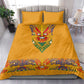 Haiti Flag Bedding Set Traditional Dashiki Yellow Color