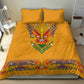 Haiti Flag Bedding Set Traditional Dashiki Yellow Color