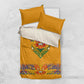 Haiti Flag Bedding Set Traditional Dashiki Yellow Color