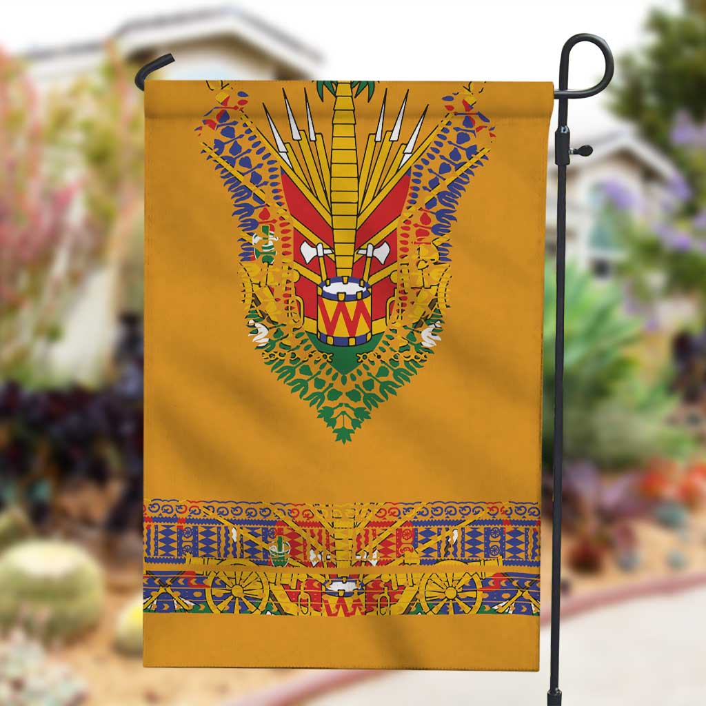 Haiti Flag Garden Flag Traditional Dashiki Yellow Color