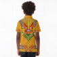 Haiti Flag Kid Polo Shirt Traditional Dashiki Yellow Color