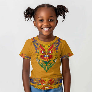 Haiti Flag Kid T shirt Traditional Dashiki Yellow Color