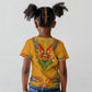 Haiti Flag Kid T shirt Traditional Dashiki Yellow Color
