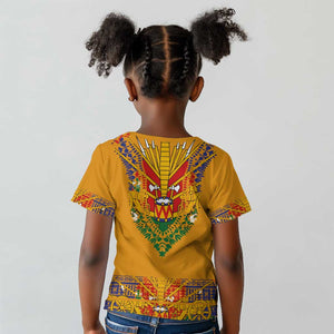 Haiti Flag Kid T shirt Traditional Dashiki Yellow Color
