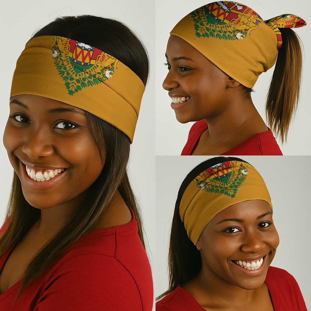 Haiti Flag Neck Gaiter Traditional Dashiki Yellow Color LT03