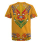 Haiti Flag Rugby Jersey Traditional Dashiki Yellow Color