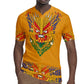 Haiti Flag Rugby Jersey Traditional Dashiki Yellow Color