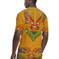 Haiti Flag Rugby Jersey Traditional Dashiki Yellow Color