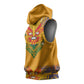 Haiti Flag Sleeveless Hoodie Traditional Dashiki Yellow Color - African Pride
