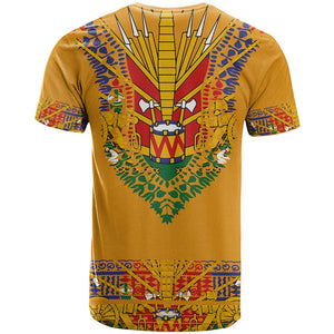 Haiti Flag T shirt Traditional Dashiki Yellow Color
