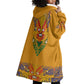 Haiti Flag Wearable Blanket Hoodie Traditional Dashiki Yellow Color