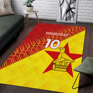 Custom Zimbabwe Cricket Area Rug Flame Warriors Zimbabwe Spirit - African Pride