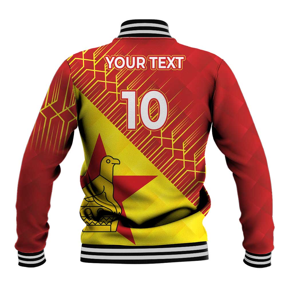 Custom Zimbabwe Cricket Baseball Jacket Flame Warriors Zimbabwe Spirit - African Pride