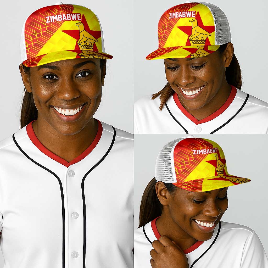 Zimbabwe Cricket Baseball Net Cap Flame Warriors Zimbabwe Spirit - African Pride