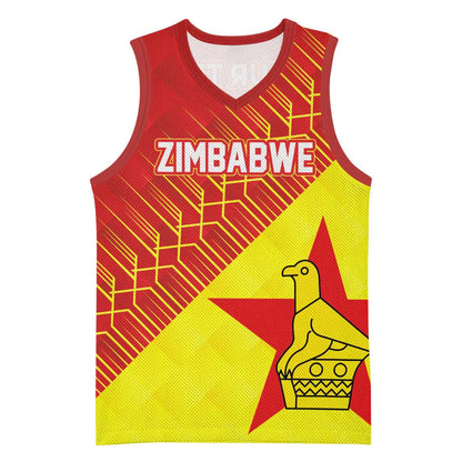 Custom Zimbabwe Cricket Basketball Jersey Flame Warriors Zimbabwe Spirit - African Pride