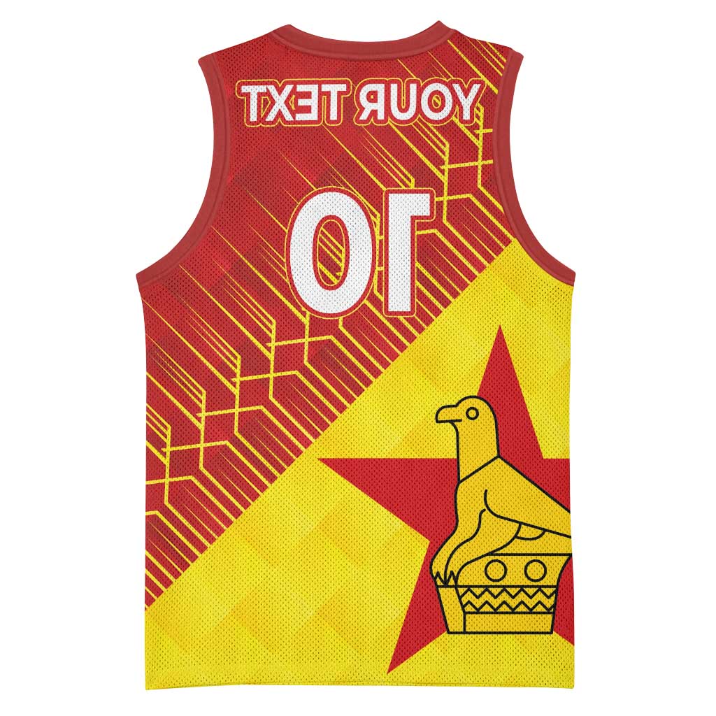 Custom Zimbabwe Cricket Basketball Jersey Flame Warriors Zimbabwe Spirit - African Pride