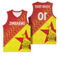 Custom Zimbabwe Cricket Basketball Jersey Flame Warriors Zimbabwe Spirit - African Pride