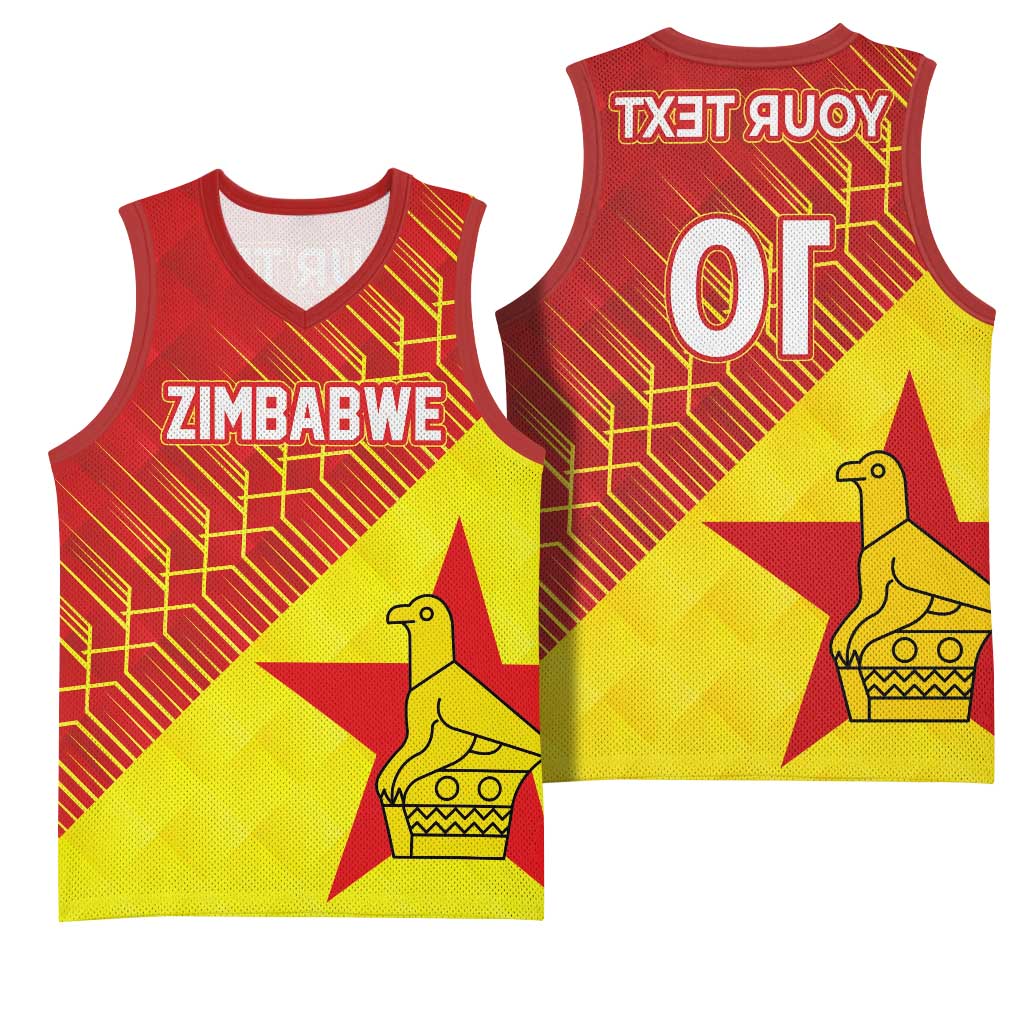 Custom Zimbabwe Cricket Basketball Jersey Flame Warriors Zimbabwe Spirit - African Pride