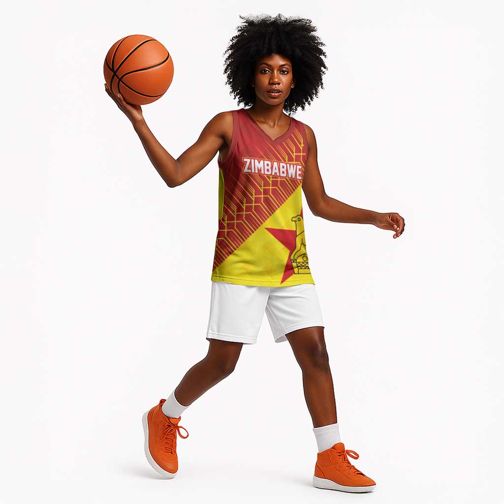 Custom Zimbabwe Cricket Basketball Jersey Flame Warriors Zimbabwe Spirit - African Pride