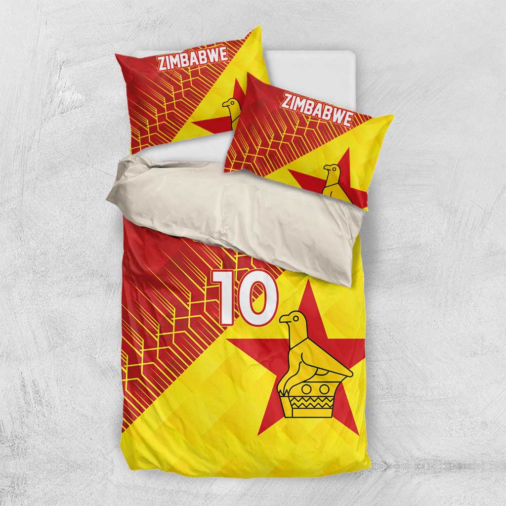 Custom Zimbabwe Cricket Bedding Set Flame Warriors Zimbabwe Spirit - African Pride