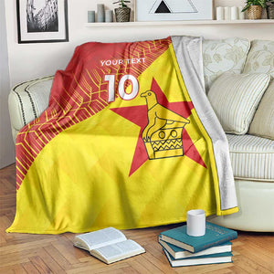 Custom Zimbabwe Cricket Blanket Flame Warriors Zimbabwe Spirit - African Pride