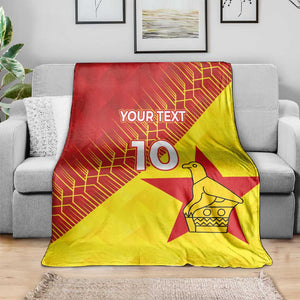 Custom Zimbabwe Cricket Blanket Flame Warriors Zimbabwe Spirit - African Pride