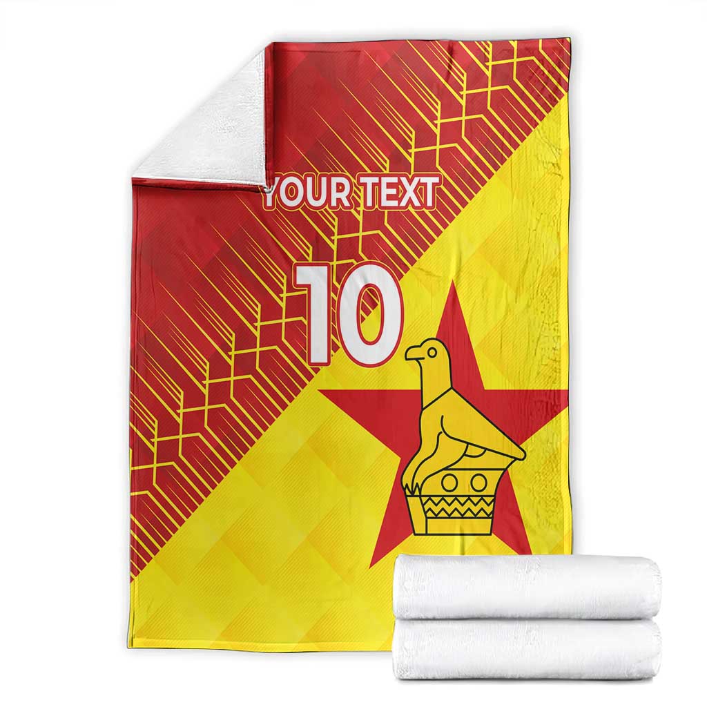 Custom Zimbabwe Cricket Blanket Flame Warriors Zimbabwe Spirit - African Pride