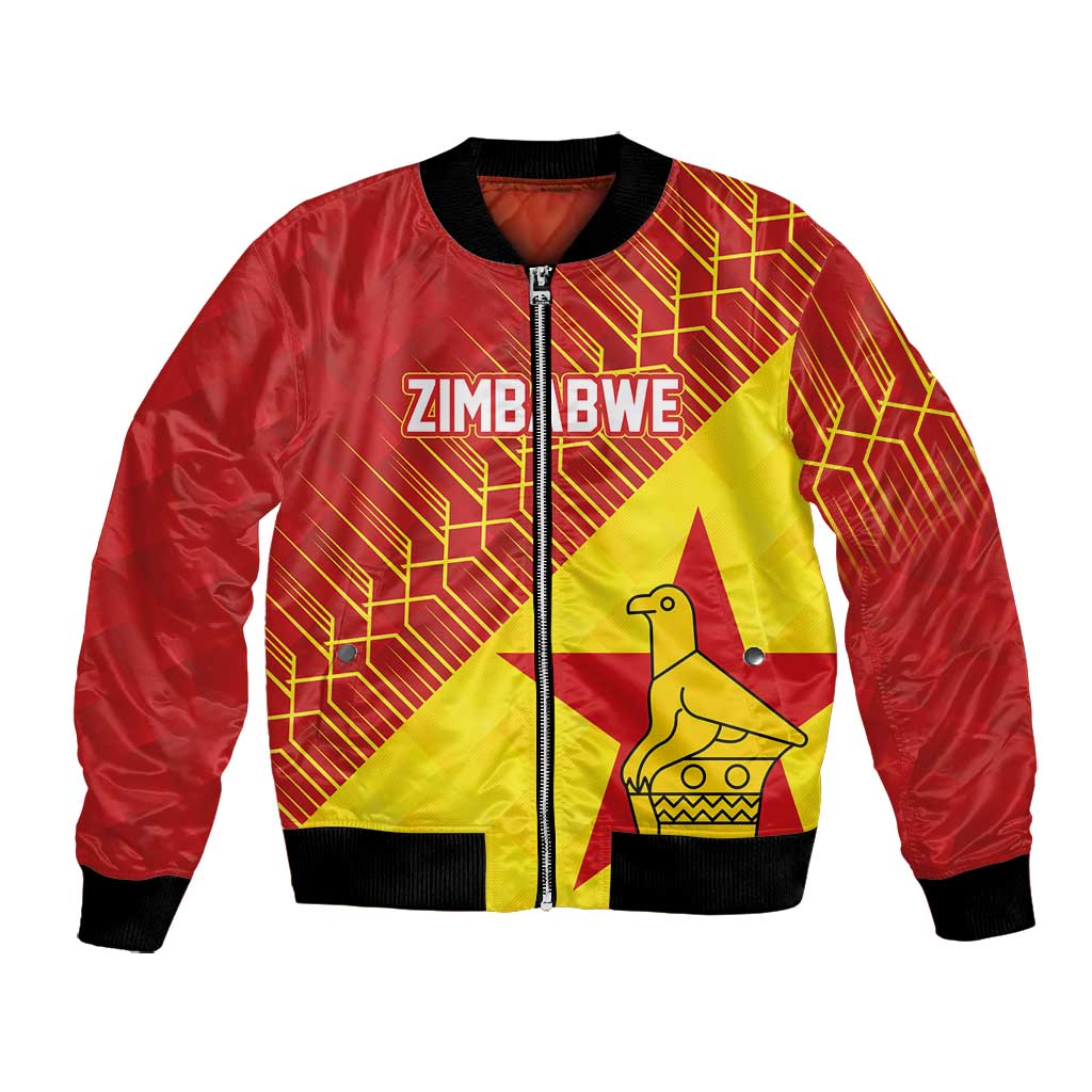 Custom Zimbabwe Cricket Bomber Jacket Flame Warriors Zimbabwe Spirit - African Pride