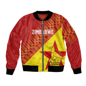 Custom Zimbabwe Cricket Bomber Jacket Flame Warriors Zimbabwe Spirit - African Pride