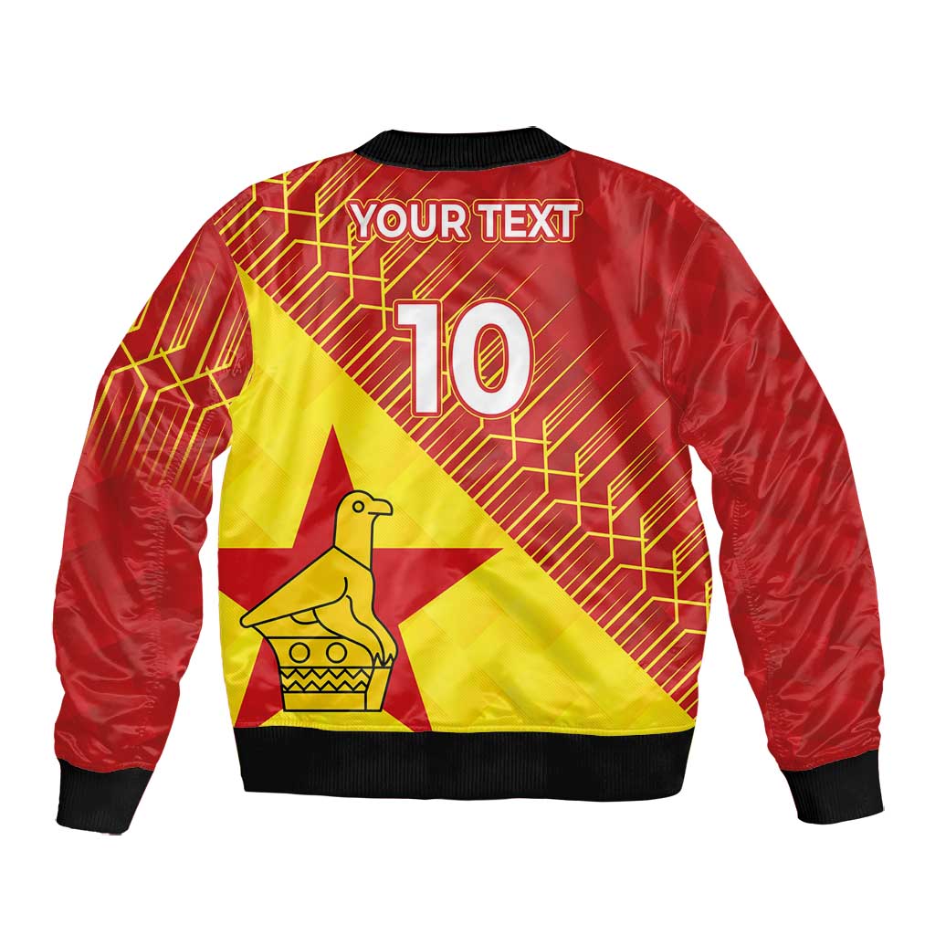 Custom Zimbabwe Cricket Bomber Jacket Flame Warriors Zimbabwe Spirit - African Pride