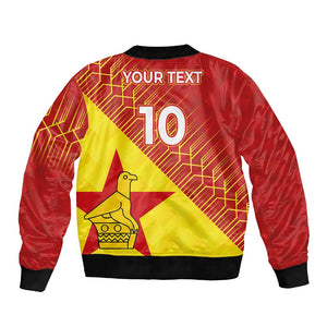 Custom Zimbabwe Cricket Bomber Jacket Flame Warriors Zimbabwe Spirit - African Pride