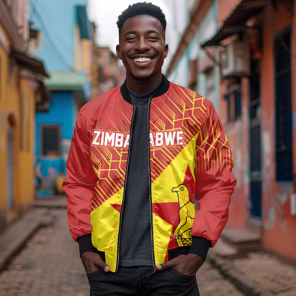 Custom Zimbabwe Cricket Bomber Jacket Flame Warriors Zimbabwe Spirit - African Pride