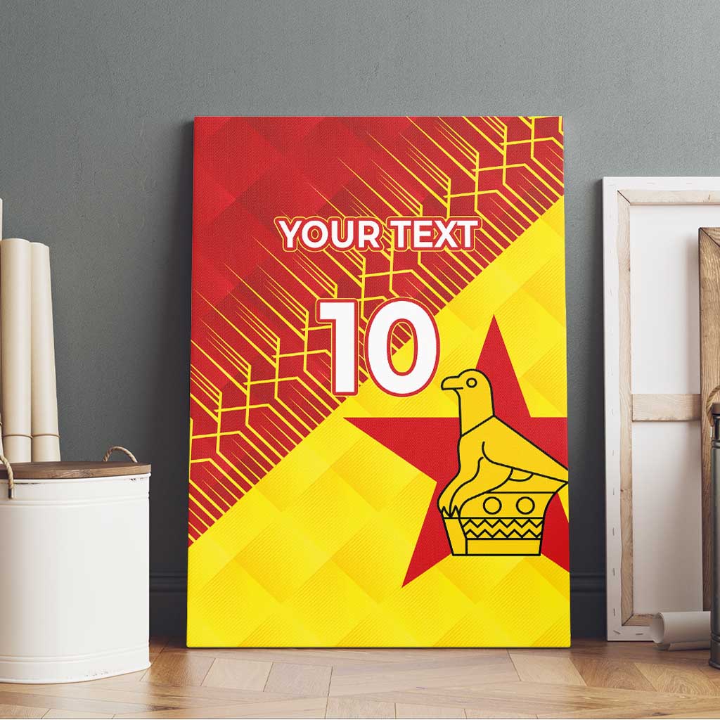 Custom Zimbabwe Cricket Canvas Wall Art Flame Warriors Zimbabwe Spirit - African Pride