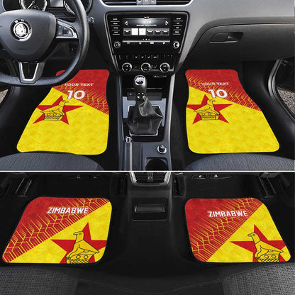 Custom Zimbabwe Cricket Car Mats Flame Warriors Zimbabwe Spirit - African Pride