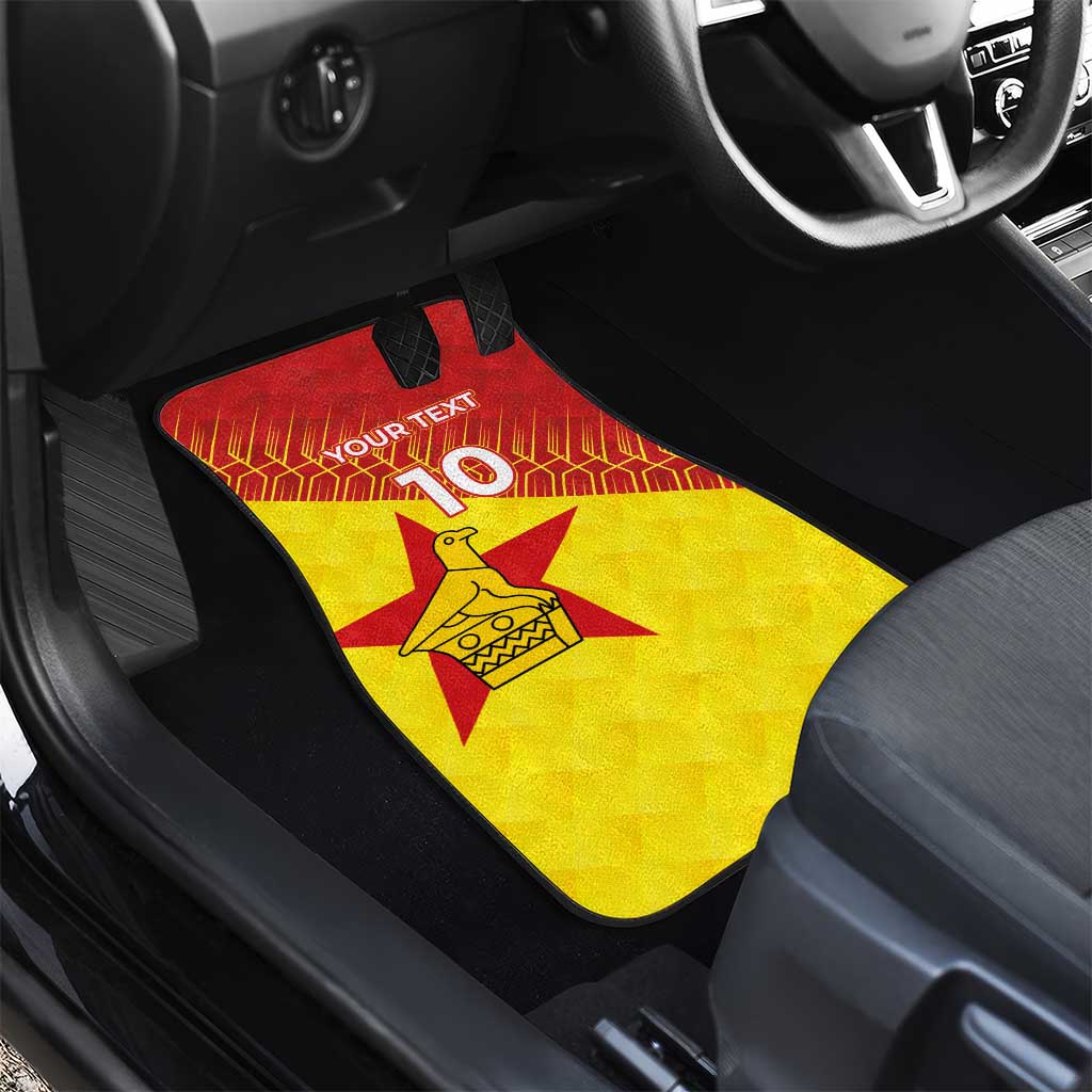 Custom Zimbabwe Cricket Car Mats Flame Warriors Zimbabwe Spirit - African Pride