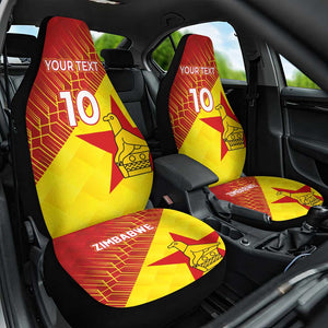Custom Zimbabwe Cricket Car Seat Cover Flame Warriors Zimbabwe Spirit - African Pride